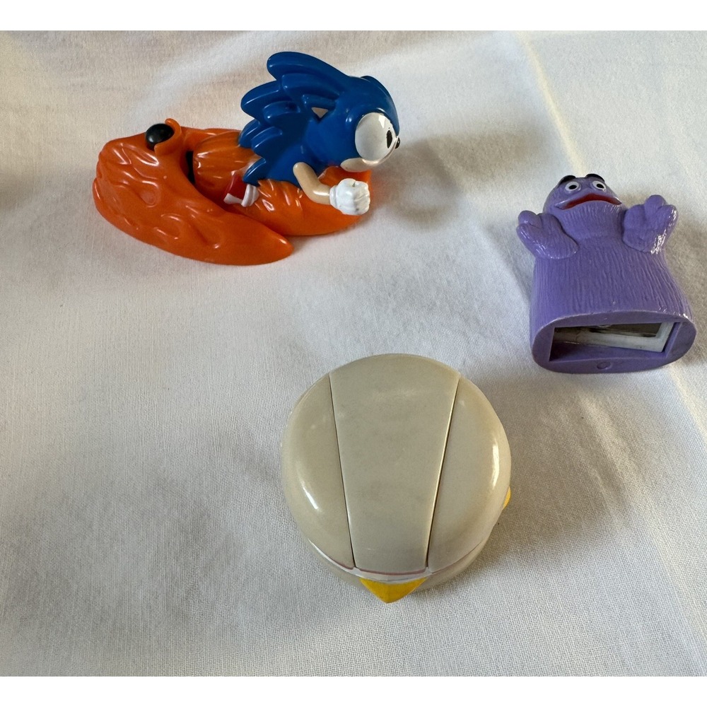 SONIC  VINTAGE 1993 SEGA MCDONALDS HAPPY MEALS Launch Toy Grimace Hamburger